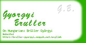 gyorgyi bruller business card
