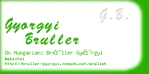 gyorgyi bruller business card